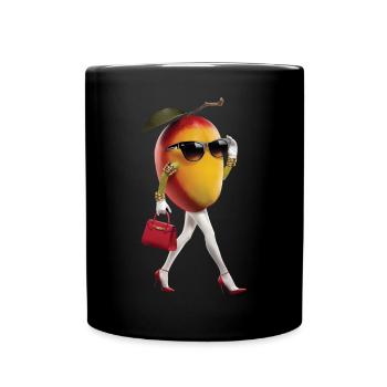 Frauen Mango - Tasse einfarbig - Schwarz - Vorne