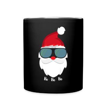 Santa Claus Cool with Sunglasses - Full Colour Mug - black - Front
