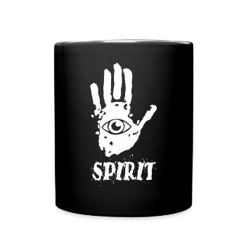 Trace de main yoga - Mug uni - noir - Devant