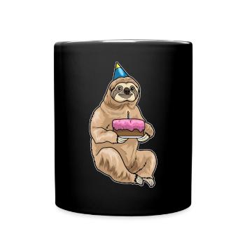 Gâteau d’anniversaire paresseux - Mug uni - noir - Devant