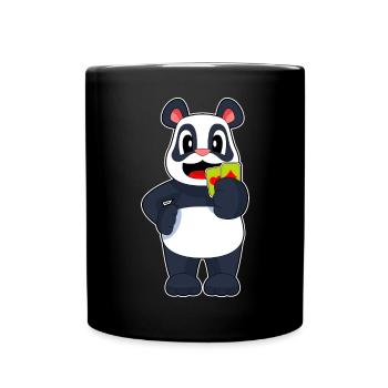 Panda Poker Pokerkarten - Tasse einfarbig - Schwarz - Vorne