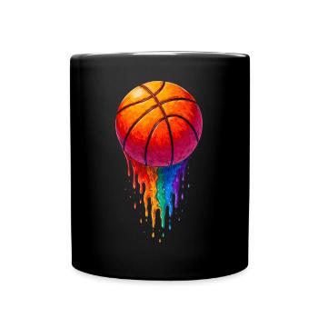 Basketball Basketballspieler Basketballtrainer - Tasse einfarbig - Schwarz - Vorne