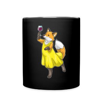 Vin rouge Fuchs - Mug uni - noir - Devant