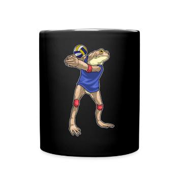 Frog Volleyball Player Volleyball - Full Colour Mug - black - Front