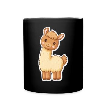 Llama Alpaca Llama Animal Gift - Full Colour Mug - black - Front