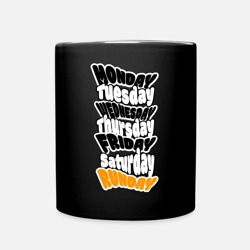 LE DIMANCHE, C’EST LE JOUR DE LA COURSE. Longue course ou grasse matinée ? - Mug uni - noir