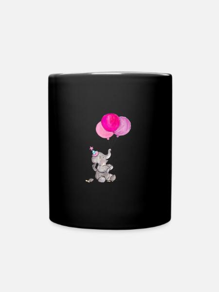Éléphant avec des ballons - Mug uni - noir