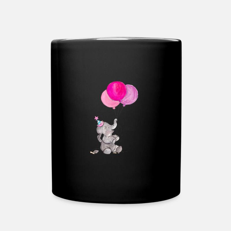 Éléphant avec des ballons - Mug uni - noir