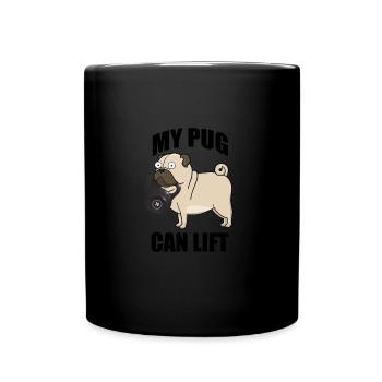 Mein Hund kann im Fitnessstudio Gewichte heben - Tasse einfarbig - Schwarz - Vorne