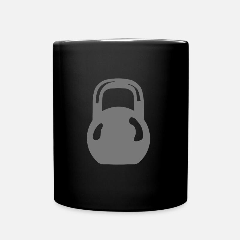 Fitness Krafttraining Gewicht 5 - Tasse einfarbig - Schwarz
