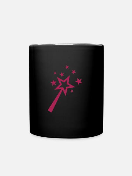 Zauberstab Stern 101 - Tasse einfarbig - Schwarz
