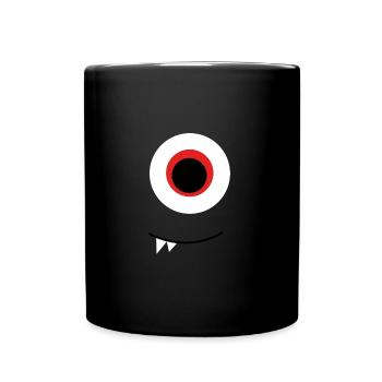 Monster Halloween eye - Full Colour Mug - black - Front