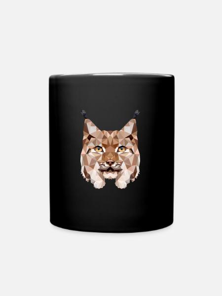Lynx Europe's largest wild cat - Full Colour Mug - black