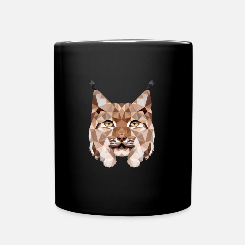 Lynx le plus grand chat sauvage d'Europe - Mug uni - noir