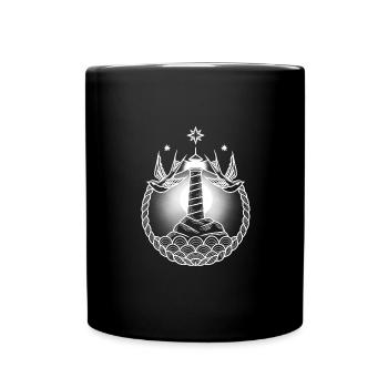 Lighthouse swallow - Full Colour Mug - black - Front