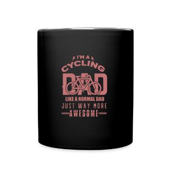 Cycling Dad Funny bicycle Birthday - Full Colour Mug - black - Front