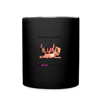 Braut - Tasse einfarbig - Schwarz - Vorne
