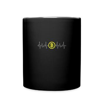 Heartbeat Bitcoin - Mug uni - noir - Devant