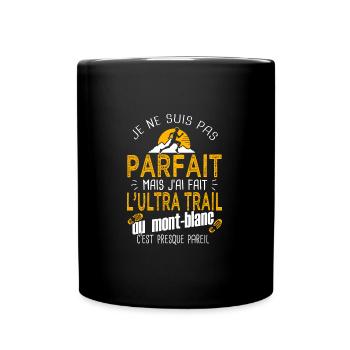 pas parfait ultra trail mont blanc runner - Mug uni - noir - Devant