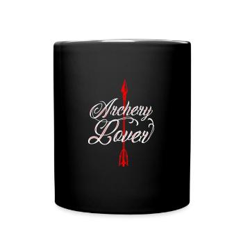 Bogenschießen cooler Spruch Bogenschütze Liebhaber - Tasse einfarbig - Schwarz - Vorne