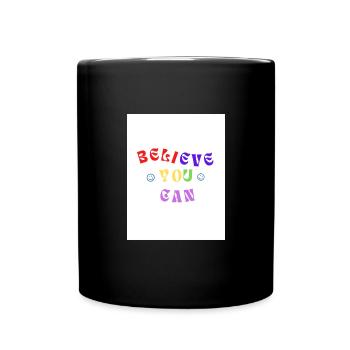 Believe you can - Tasse einfarbig - Schwarz - Vorne