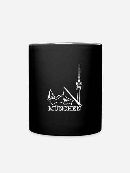 München - Tasse einfarbig - Schwarz