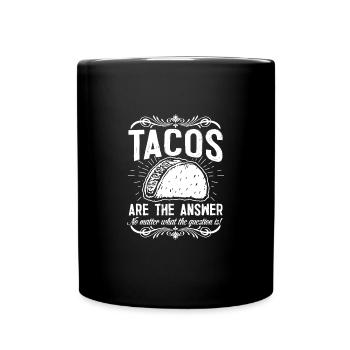 Cheat Day Burrito Burger Fast Food Pizza - Tasse einfarbig - Schwarz - Vorne