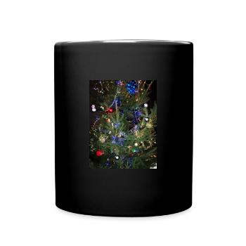 sapin decoré - Mug uni - noir - Devant