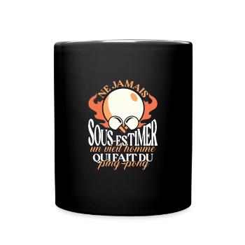 T-shirt papy ping-pong tennis de table humour - Mug uni - noir - Devant