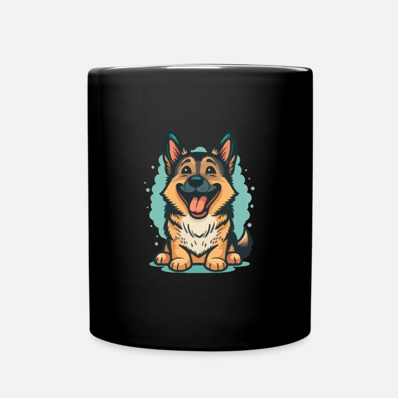 Chibi German Shepherd - Tasse einfarbig - Schwarz