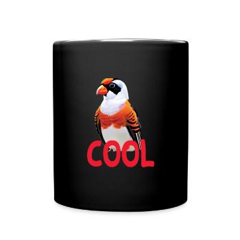 cooler Zebrafink - Australian zebra finch - Tasse einfarbig - Schwarz - Vorne