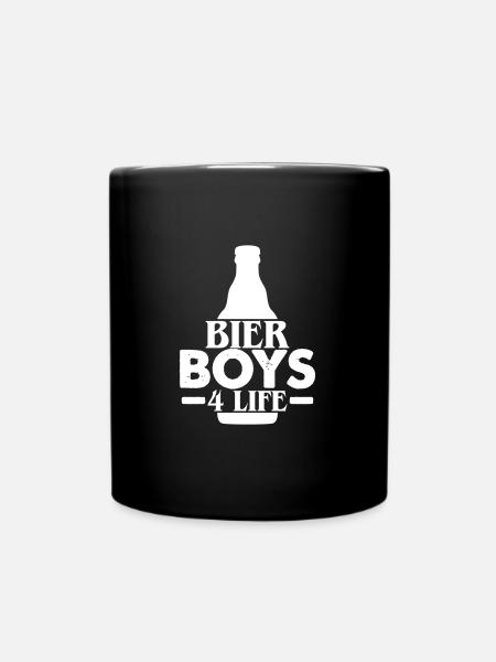 Bier Boys 4 Life - Tasse einfarbig - Schwarz