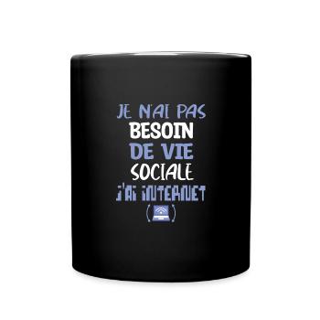 Maillot humour internet geek gamer jeux vidéo - Mug uni - noir - Devant