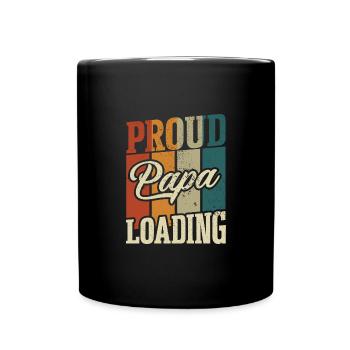 Proud daddy loading fathers Father's Day - Full Colour Mug - black - Front