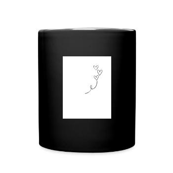 Herz Design - Tasse einfarbig - Schwarz - Vorne