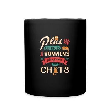 J aime mes chats - Mug uni - noir - Devant