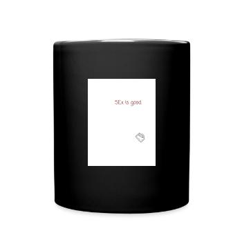 Sex is good - Tasse einfarbig - Schwarz - Vorne