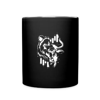 2 Face on Wallstreet - Tasse einfarbig - Schwarz - Vorne