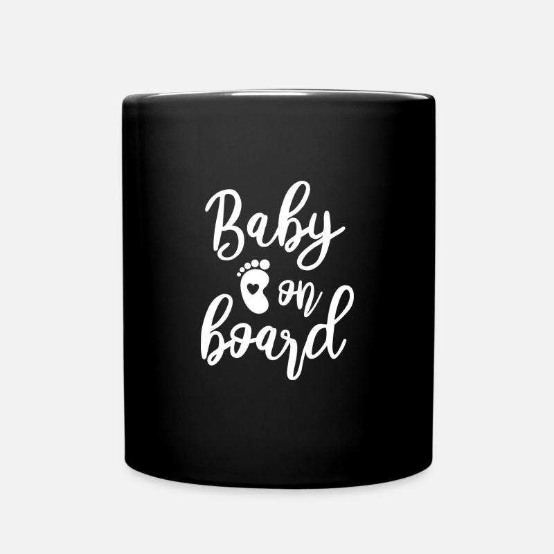 Baby on board - Full Colour Mug - black
