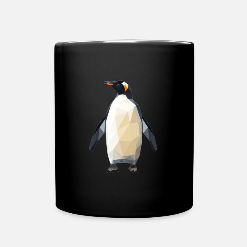 Geometrischer Pinguin /Geometric Penguin - Tasse einfarbig - Schwarz