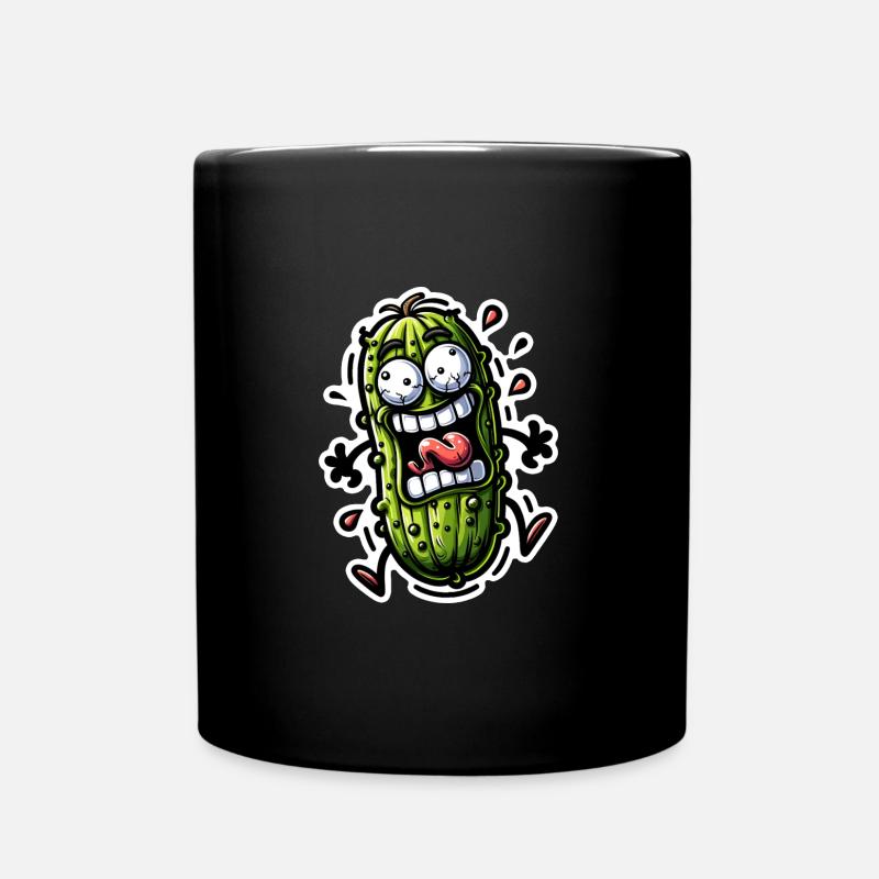 Verrückte Gurke - Tasse einfarbig - Schwarz