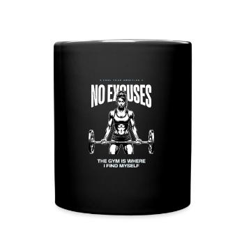Fille de gym - Mug uni - noir - Devant