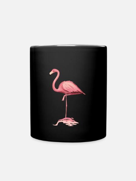 Flamingo Frau Majestic Flamazing Trend Geschenk - Tasse einfarbig - Schwarz