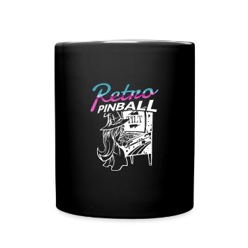 Pinball Retro Arcade Flipper Wizard Extra Ball - Tasse einfarbig - Schwarz - Vorne