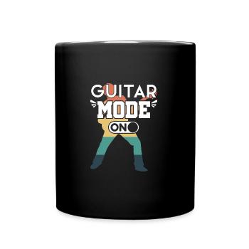 Gitarre Spruch Modus - Tasse einfarbig - Schwarz - Vorne