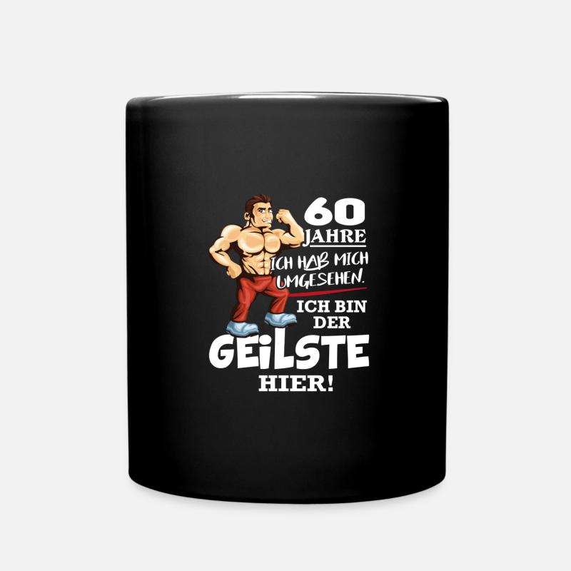 Geburtstag 60 Jahre Der Beste Geilste Chef KIng - Tasse einfarbig - Schwarz