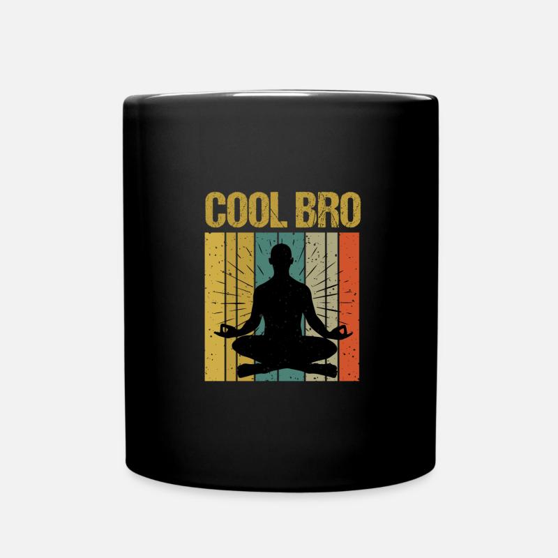 Sprüche Yoga Mann Cool Bro Bruder - Tasse einfarbig - Schwarz