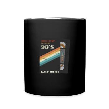 Back to the 90's VHS - Full Colour Mug - black - Front