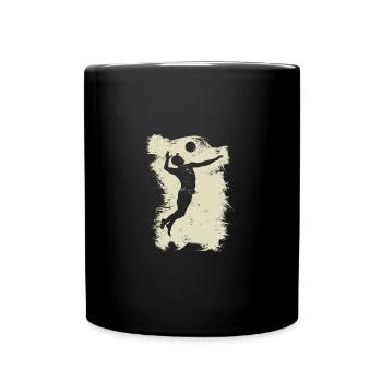 Volleyball Beach Grunge Vintage - Full Colour Mug - black - Front