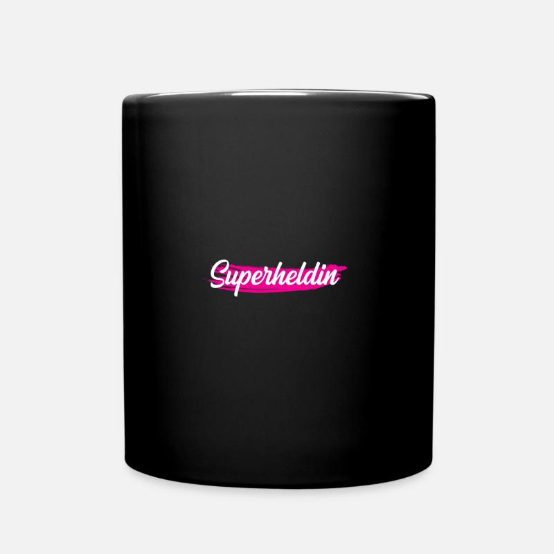 SUPERHELDIN – Hero Held Heldin - Tasse einfarbig - Schwarz